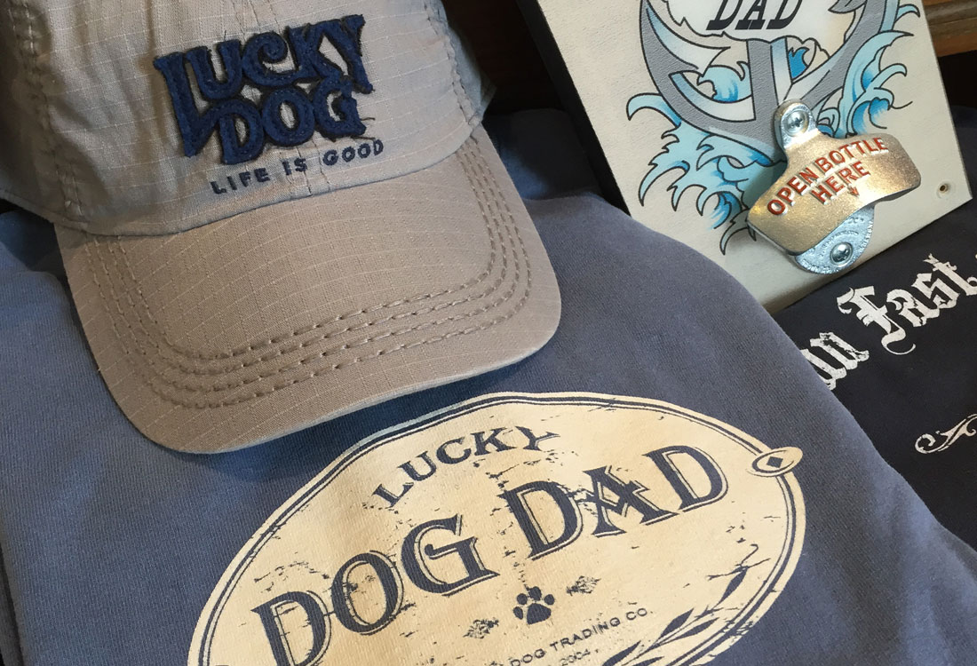 Father's Day Gifts - Lucky Dog Tee Shirt - Anchor & Compass - Deep River, CT