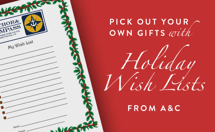 Holiday Wish Lists - Anchor and Compass, Deep River, CT